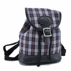 BURBERRYs Check Leather Canvas Kids/Petite Ladies Backpack 